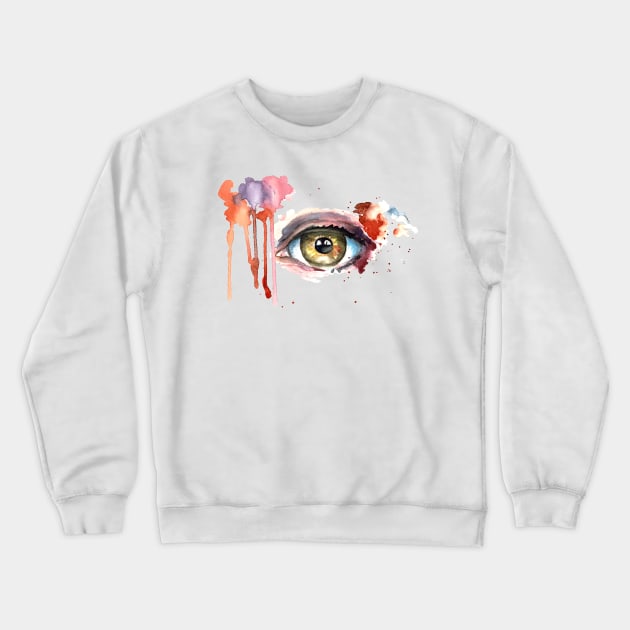 Abstract art eye Crewneck Sweatshirt by Ljuko